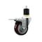 Service Caster 3.5'' SS Maroon Poly Swivel 1-7/8'' Expanding Stem Caster Total Lock Brake SCC-SSEXTTL20S3514-PPUB-MRN-178 - alternate 1